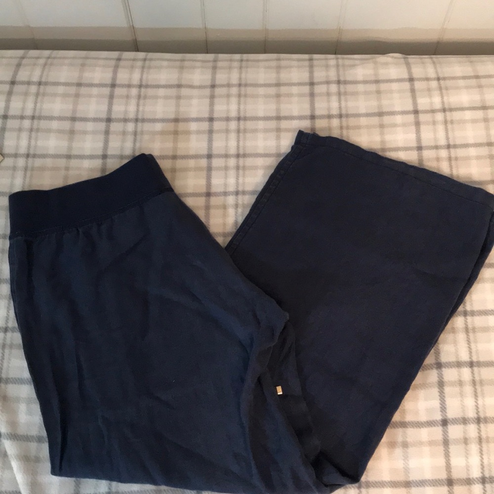 Lily Pulitzer navy linen pants, XL.